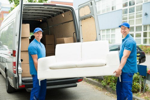 Removal team preparing a Hampstead home move