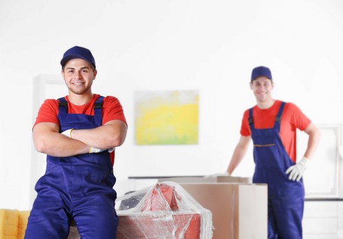 Local house removals team planning a move in Hampstead street