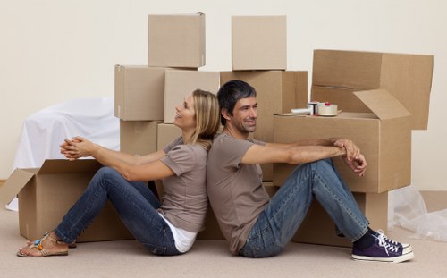 Professional movers completing a careful Hampstead van move