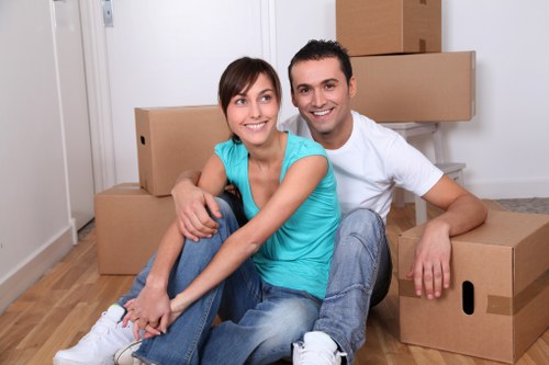 Handling fragile items with care during a van move