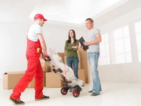 Office furniture and equipment prepared for a Hampstead commercial move